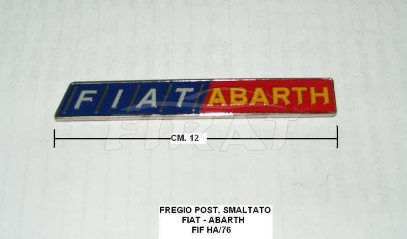 SIGLA FIAT-ABARTH POST. SMALTATA (HA76)